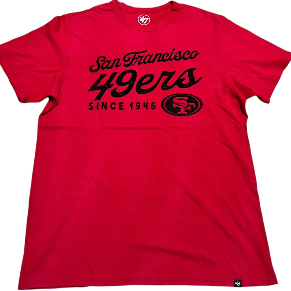 ‘47 San Francisco 49ers Short Sleeve shirt dusted red men’s size medium NFL‎